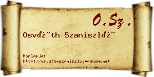 Osváth Szaniszló névjegykártya